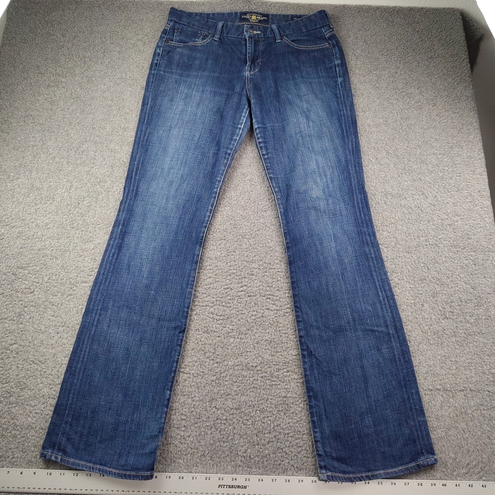 Lucky Brand Jeans 32x35 Sz 8/29 Long The Sweet Jean Boot Blue Denim Y2K
